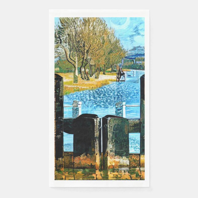 NARROWBOAT LOCK NAPKIN (Front)