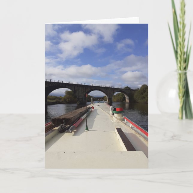 Narrowboat river cruising. card (Front)