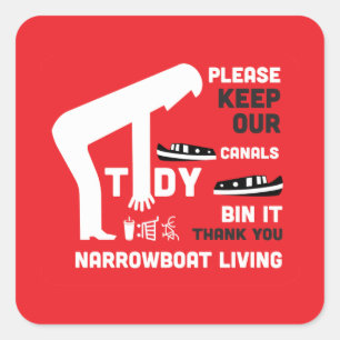 Narrowboats And Canalboat Gifts Square Sticker