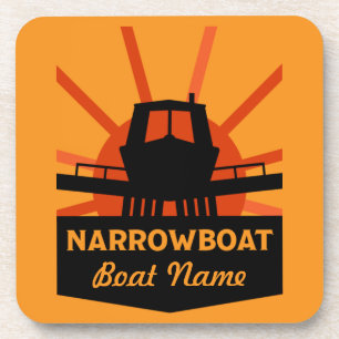Narrowboats And Canalboat Gifts Travel Mug Coaster
