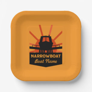 Narrowboats And Canalboat Gifts Travel Mug Paper Plate
