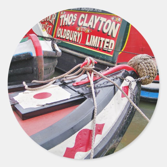 NARROWBOATS CLASSIC ROUND STICKER (Front)