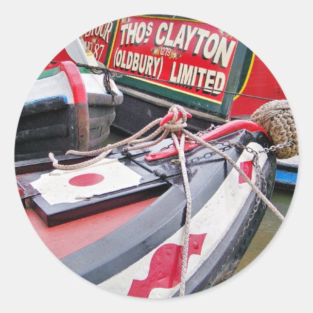 NARROWBOATS CLASSIC ROUND STICKER (Front)