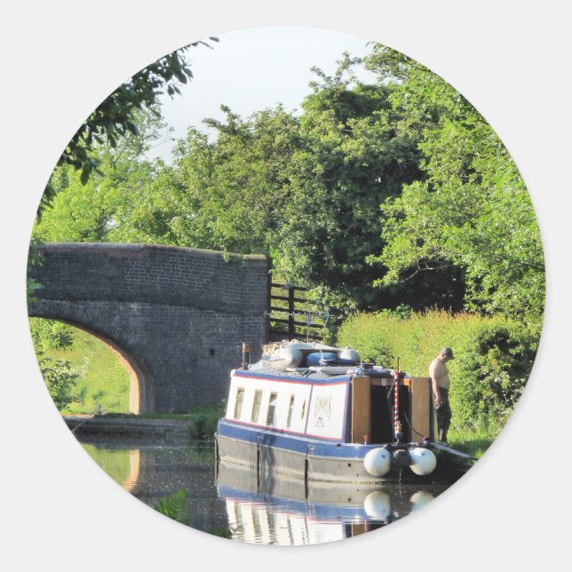 NARROWBOATS CLASSIC ROUND STICKER (Front)