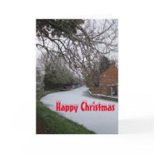 Narrowboats in the snow. Christmas