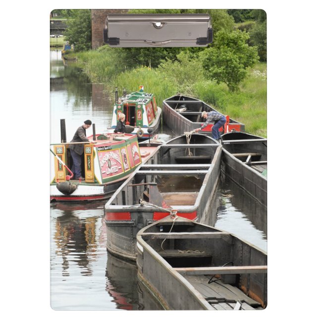 NARROWBOATS ON THE CANAL   CLIPBOARD (Front)