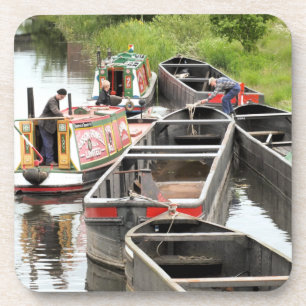 NARROWBOATS ON THE CANAL   COASTER