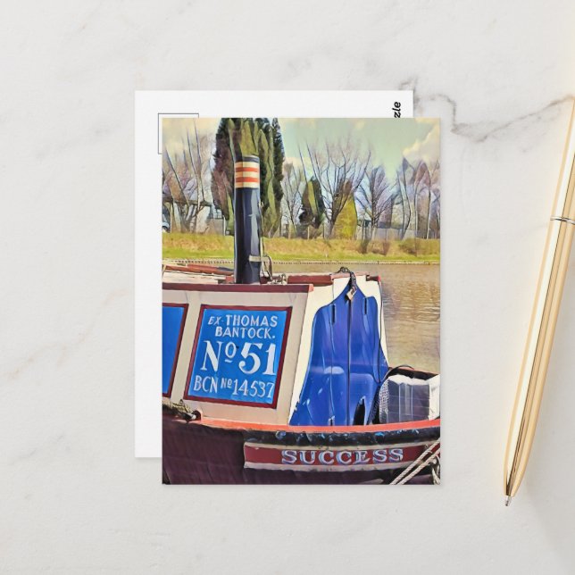 NARROWBOATS POSTCARD (Front/Back In Situ)