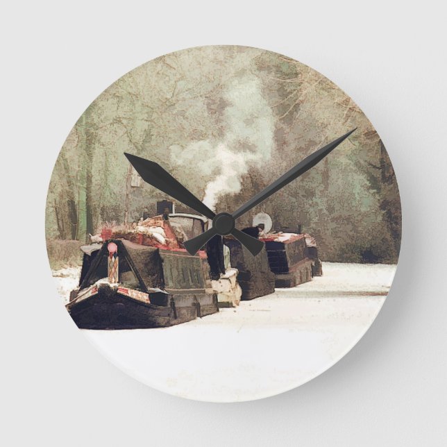 NARROWBOATS ROUND CLOCK (Front)