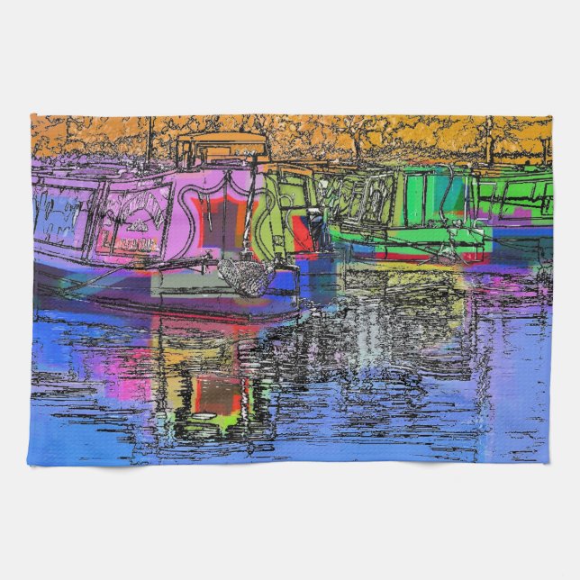 NARROWBOATS TEA TOWEL (Horizontal)