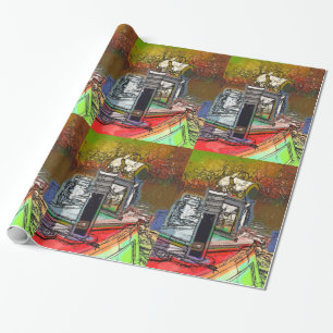 NARROWBOATS WRAPPING PAPER