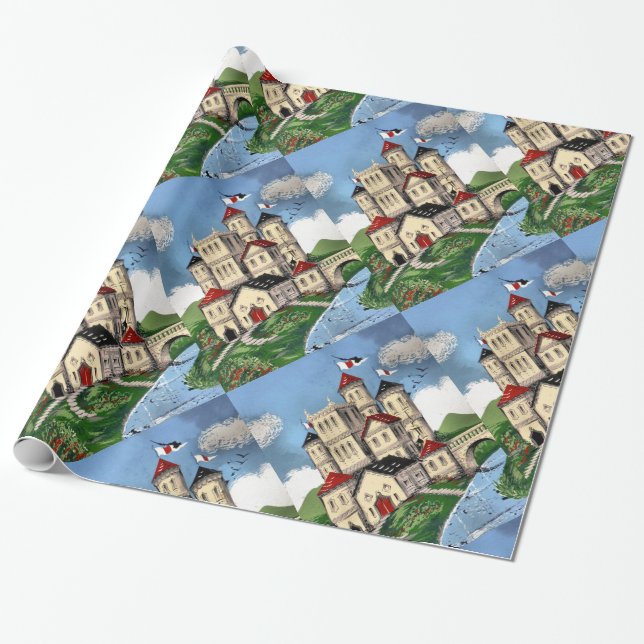NARROWBOATS WRAPPING PAPER (Unrolled)