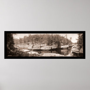 Narrows of WI Dells Photo 1900 Poster