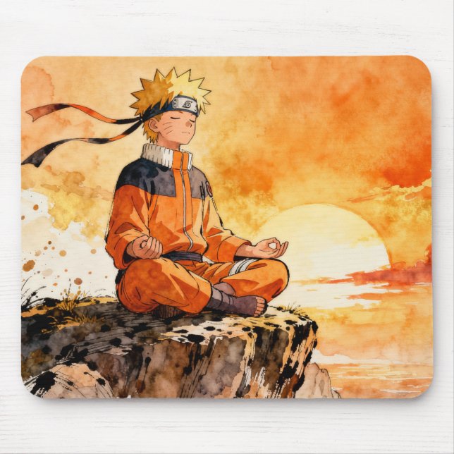 Naruto Watercolor Anime Art Mouse Pad (Front)