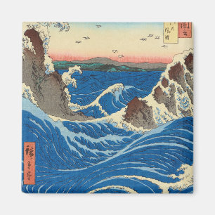 Naruto Whirlpools, Awa Province, 1855 by Hiroshige Magnet