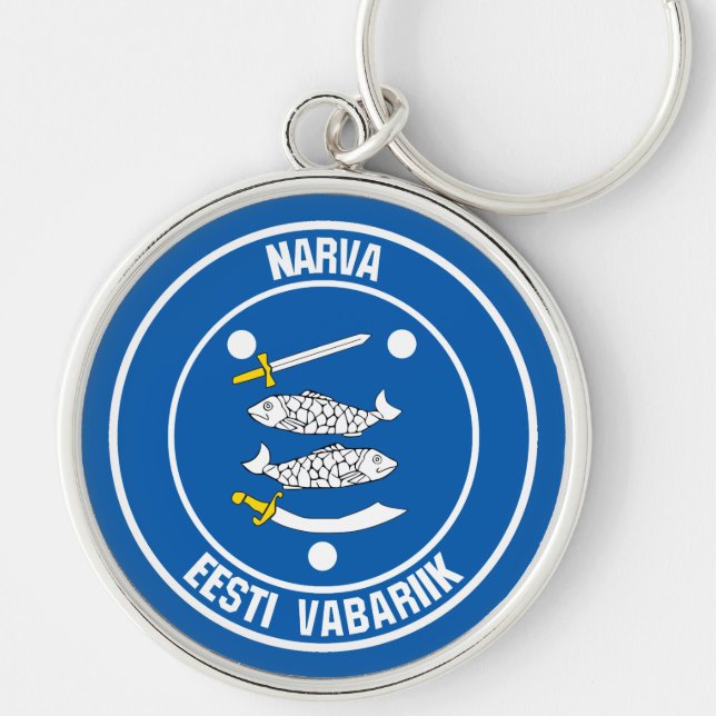 Narva Round Emblem Key Ring (Front)