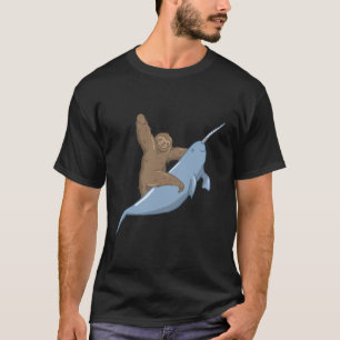 Narwahl Unicorn Beluga Tusk Whale Fish Sloth Gift T-Shirt