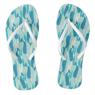 Narwhal Allover Print Flip Flops