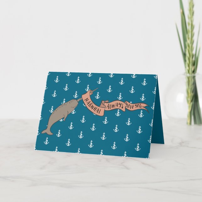 Narwhal Always Love You Card (Front)