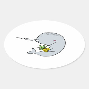 Narwhal and Pineapple Stickers