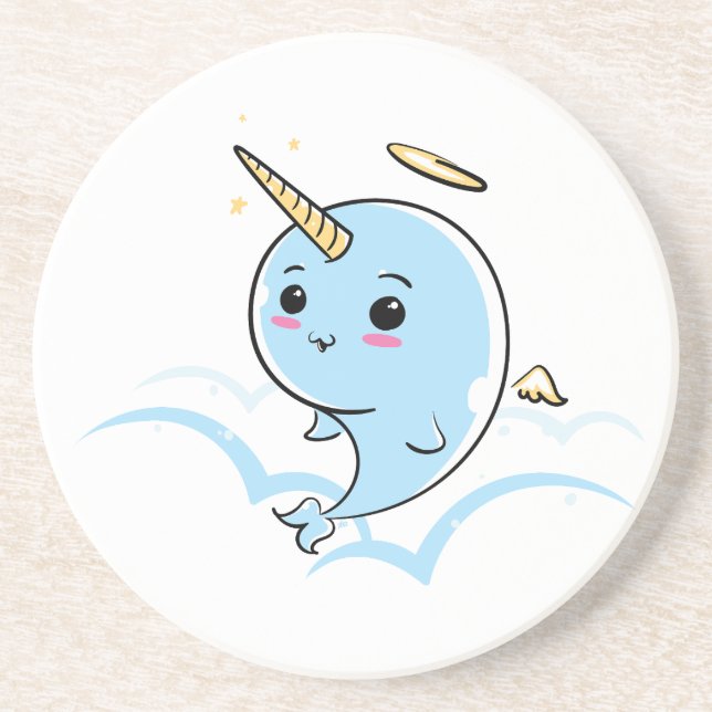 Narwhal Angel Cutie Coaster (Front)