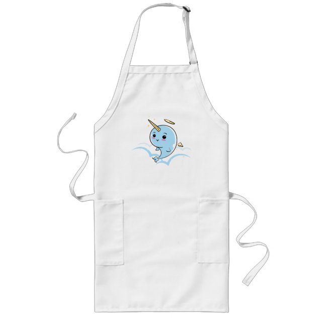 Narwhal Angel Cutie Long Apron (Front)