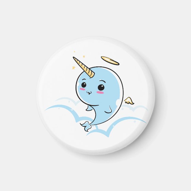 Narwhal Angel Cutie Magnet (Front)