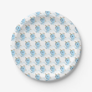 Narwhal Angel Cutie Paper Plate