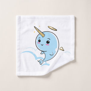 Narwhal Angel Cutie Wash Cloth