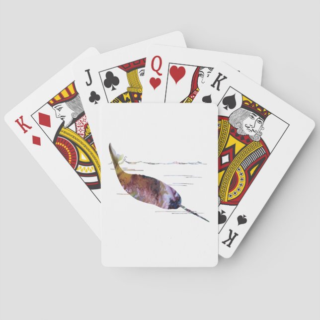 Narwhal Art Playing Cards (Back)