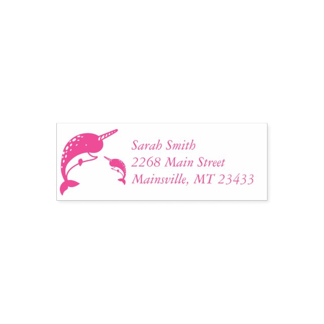 Narwhal Baby Shower Self-inking Stamp (Design)