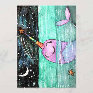 Narwhal Birthday Party Invitation
