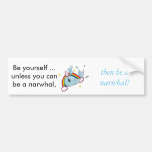 narwhal bumper sticker