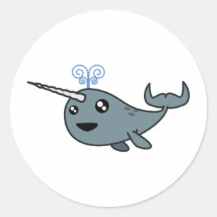 Narwhal! Classic Round Sticker