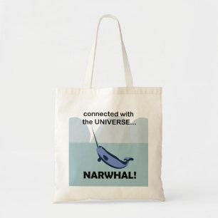 Narwhal Connected With The Universe Narwhal Tote Bag