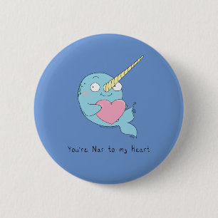 Narwhal Cute Kids Cartoon 6 Cm Round Badge