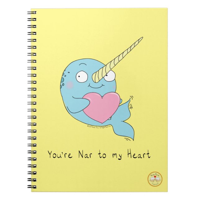 Narwhal Cute Kids Cartoon Notebook (Front)