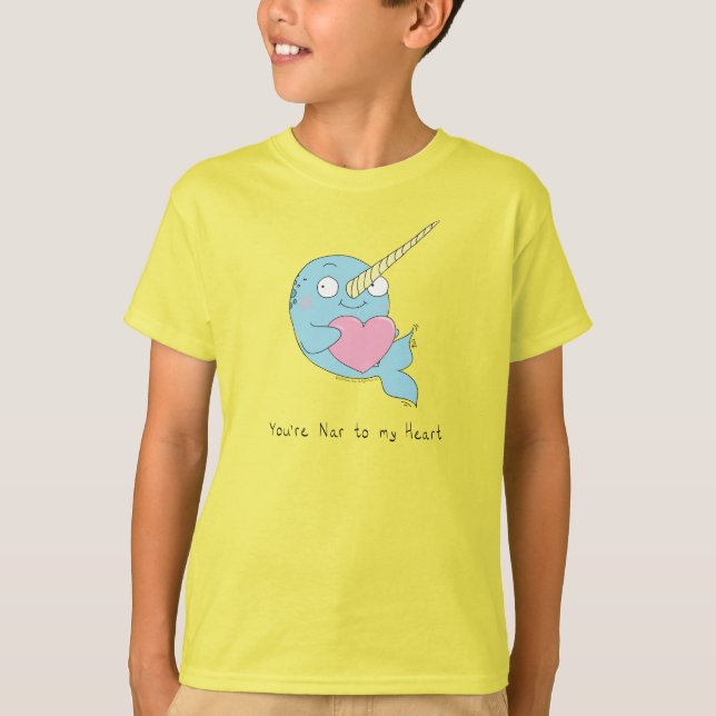 Narwhal Cute Kids Cartoon T-Shirt (Front)