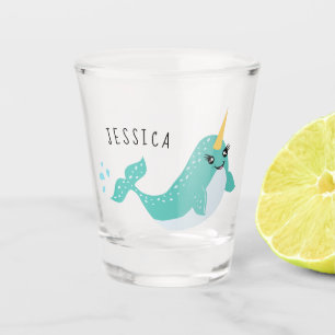 Narwhal Cute Sea Unicorn Shot Glass