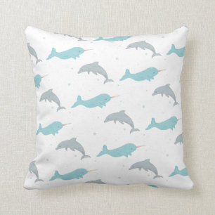 Narwhal Dolphin Pillow