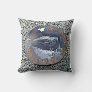 Narwhal Drum Throw Pillow