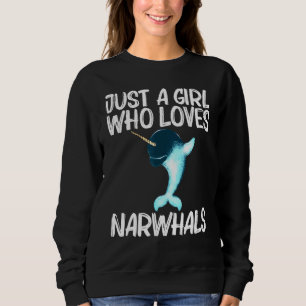Narwhal For Girls Kids Whale Arctic Ocean Sweatshirt