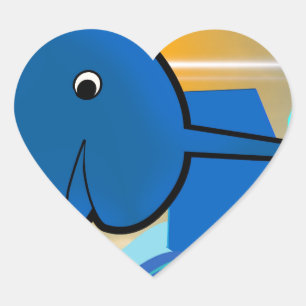 narwhal heart sticker