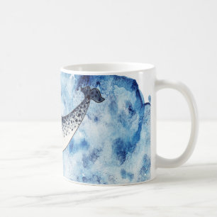 Narwhal in  a splash of watercolour coffee mug