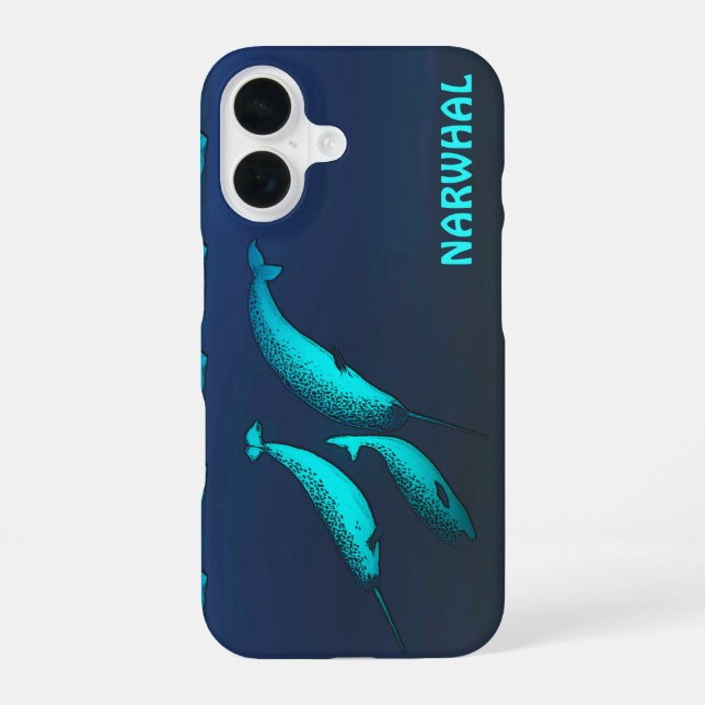 Narwhal iPhone 16 Case (Back)