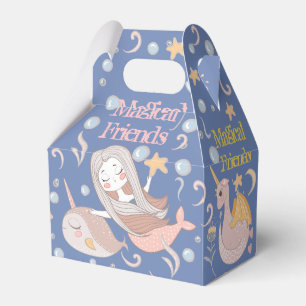 Narwhal Mermaid Unicorn Dragon Fantasy Party Favour Box