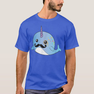 Narwhal Mustache Unicorns of the Sea Ts Animal Fun T-Shirt