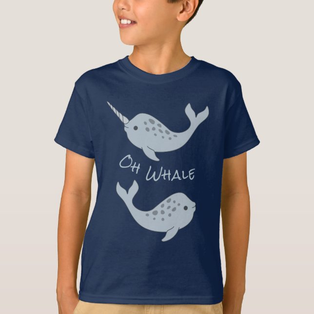 Narwhal Oh Whale T-Shirt (Child) (Front)