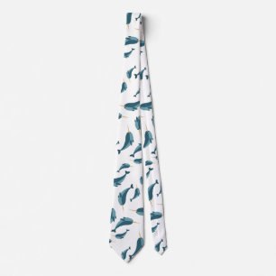 Narwhal Pattern Neck Tie