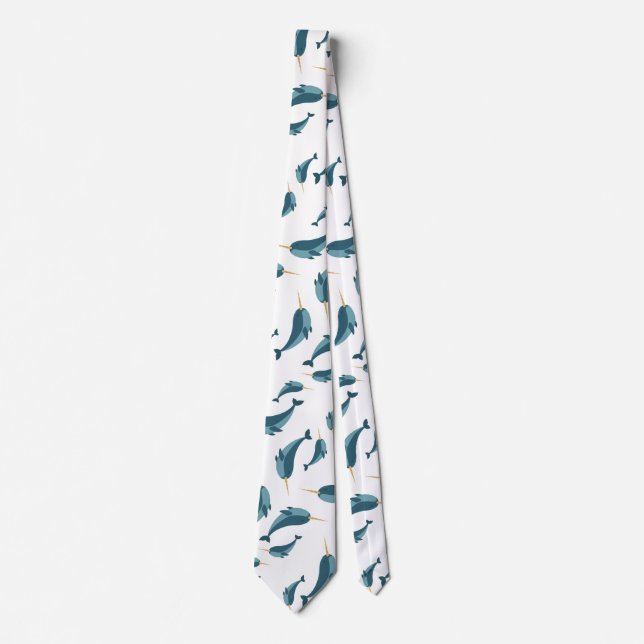 Narwhal Pattern Neck Tie (Front)
